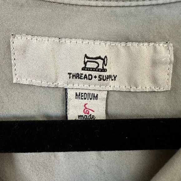 SOLD Thread & Supply Light Green Long Sleeve Blouse Size Medium - Picture 3 of 8